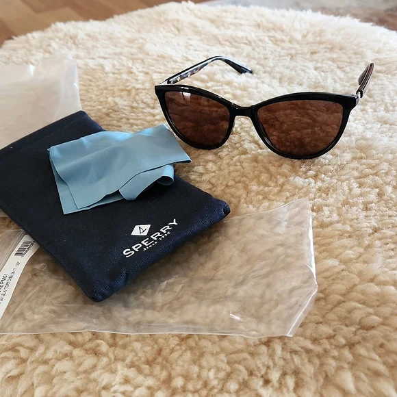 NWT Sperry Sabre Havana Tortoise Frames Polarized Sunglasses ? ? ? Havana Womens Fashion Aviator Sunglasses main image 3